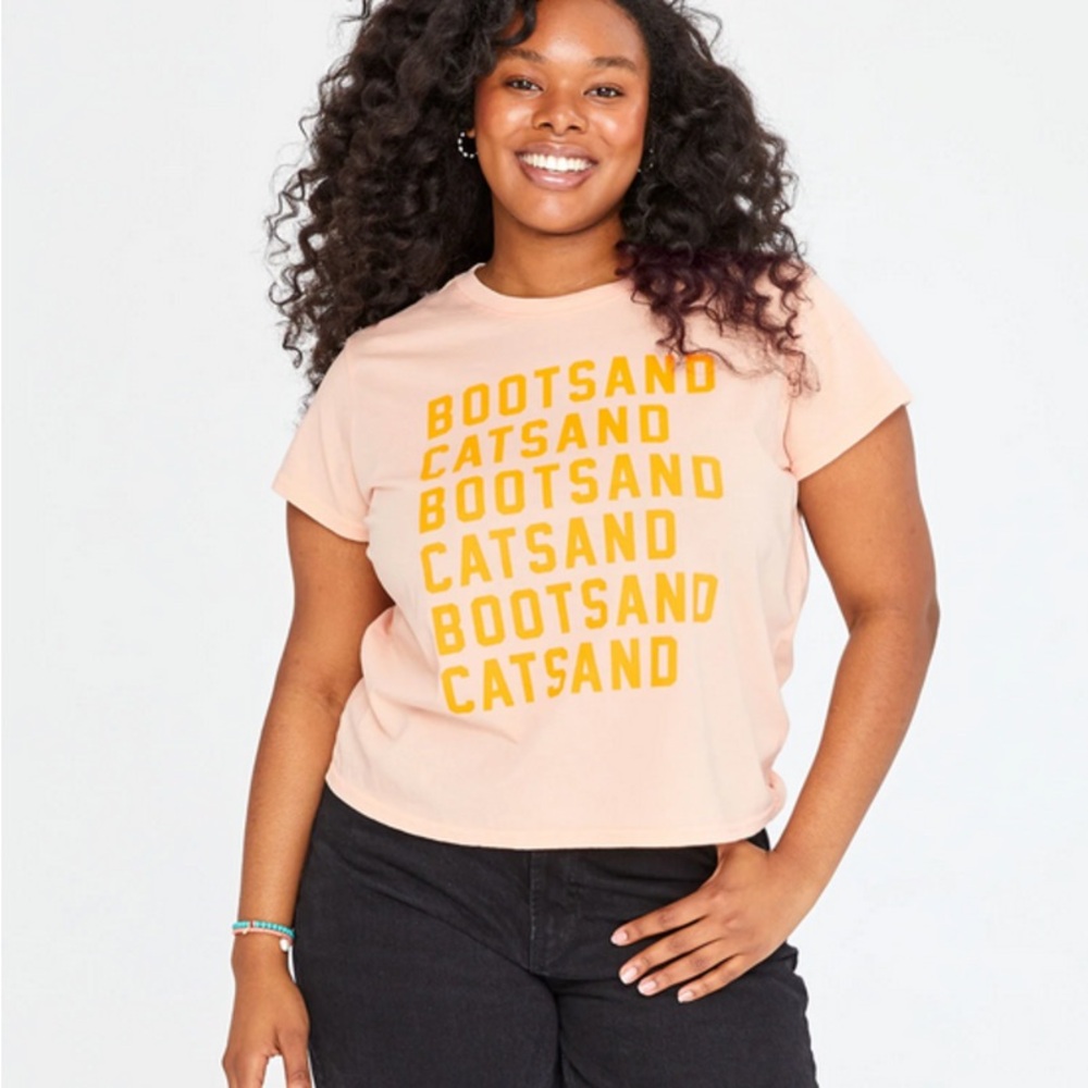 Clare V Classic tee- Boots & cats